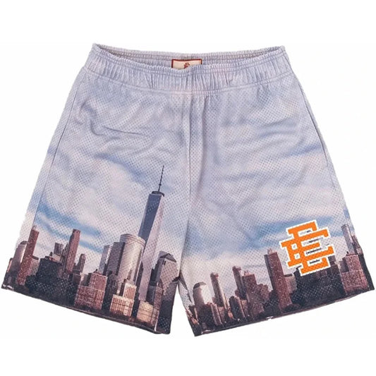 EE Basic Short NEW YORK CITY SKYLINE 2024 men's casual shorts fitness sports pants summer gym workout mesh shorts men shorts